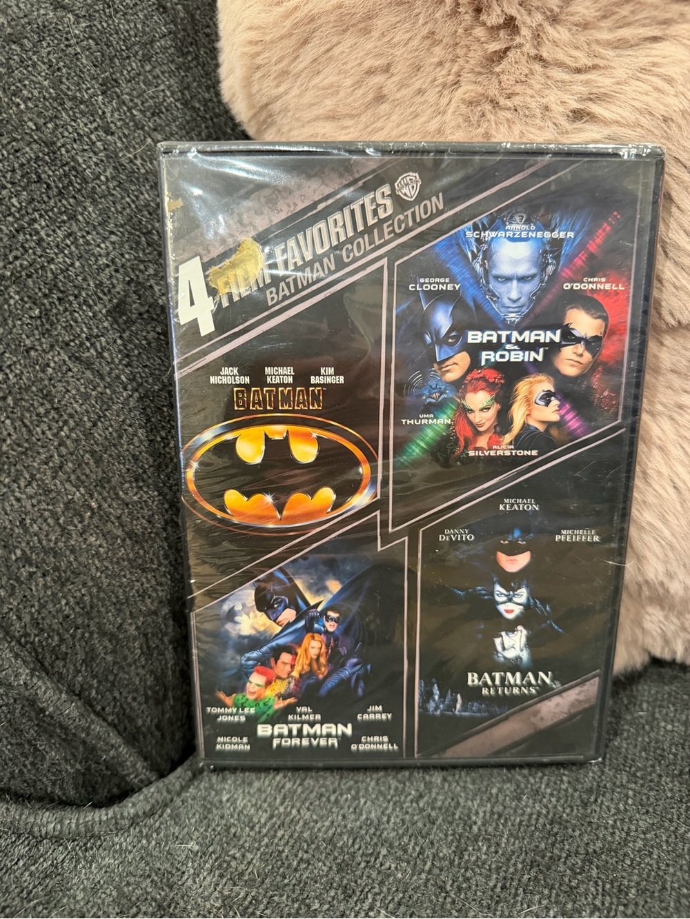 Warner Bros. Batman 4-Film Favorites Collection - Black & Yellow Packaging